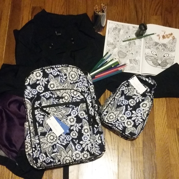 vera bradley snow lotus backpack